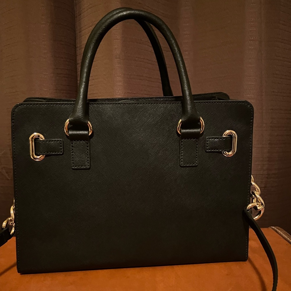 NWT Michael Kors - Hamilton EW Satchel - Black - Leather w/shoulder strap. - Picture 11 of 11